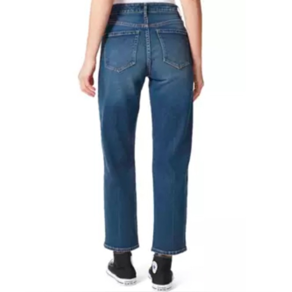 NWT [Frayed] High Rise Distressed Straight Leg Denim Jeans Women’s Size 29 - Picture 4 of 8